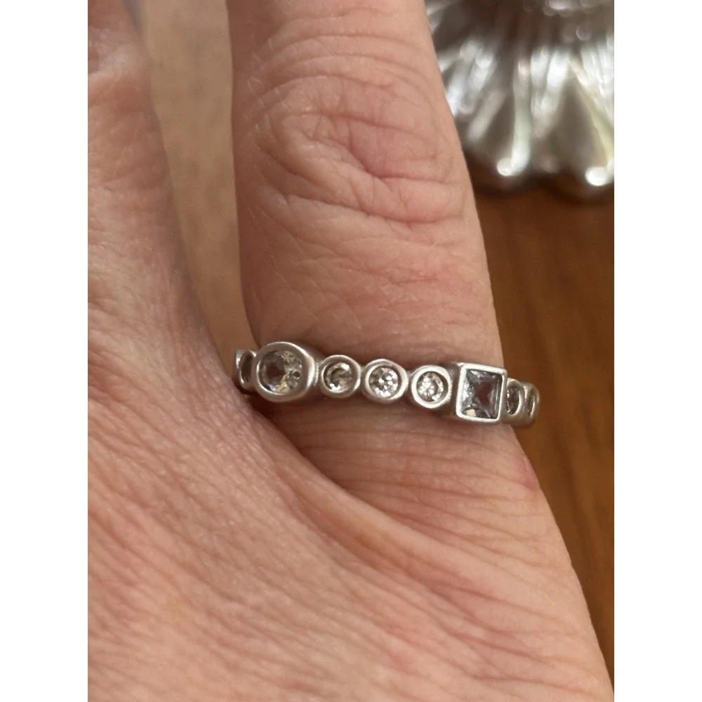 Freida Rothman Sterling Silver Stackable Ring Size 7 - Picture 5 of 6
